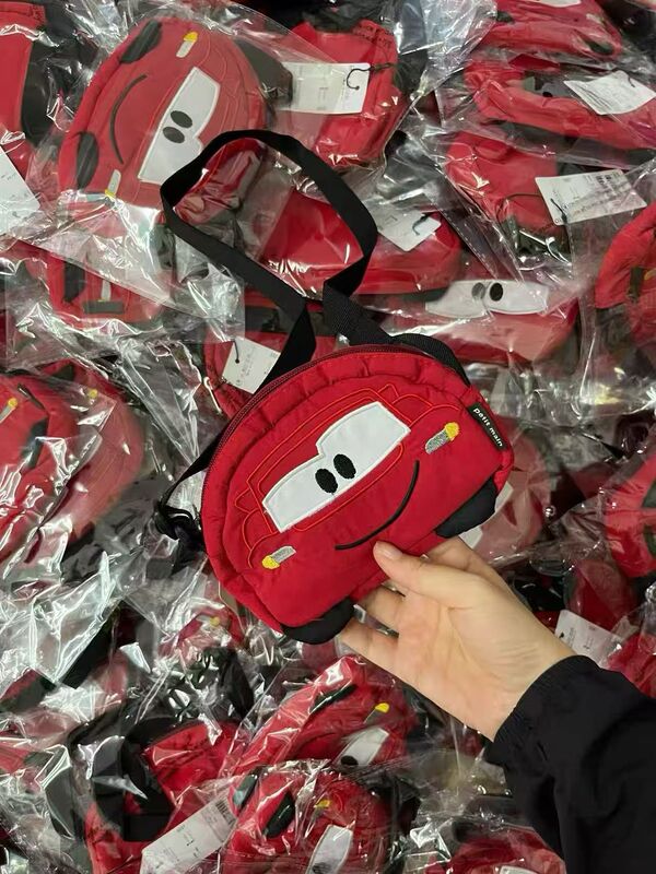 In-Stock Items Shipped on the Same Day: Mcqueen Lightning Mcqueen Car Children's Cute Adjustable Crossbody Bag