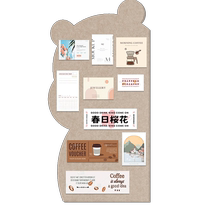 No damage to the wall cute bear photo wall felt board wall stickers decorative creative background board photo frame display wall doll wall