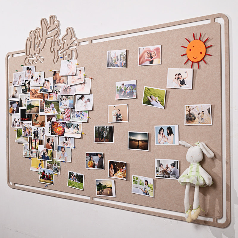 Photo Wall Felt Plate Wall Stickup Free Room Decoration Leave Message Board Creative Background Combo Photo Frame Display Board-Taobao