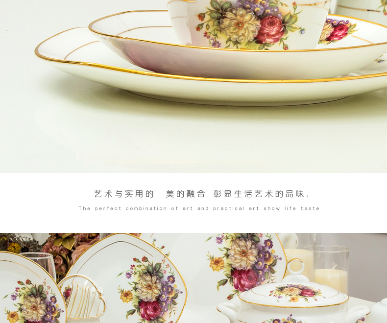 Dishes suit dinner set bowl son home European contracted bowls of jingdezhen ceramic composite ceramics tableware