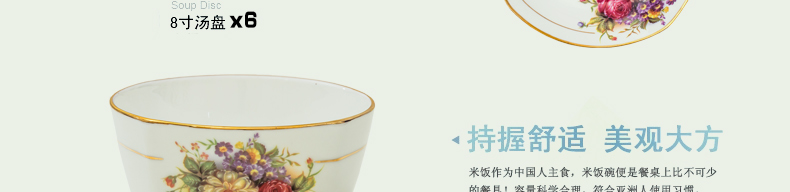 Dishes suit dinner set bowl son home European contracted bowls of jingdezhen ceramic composite ceramics tableware