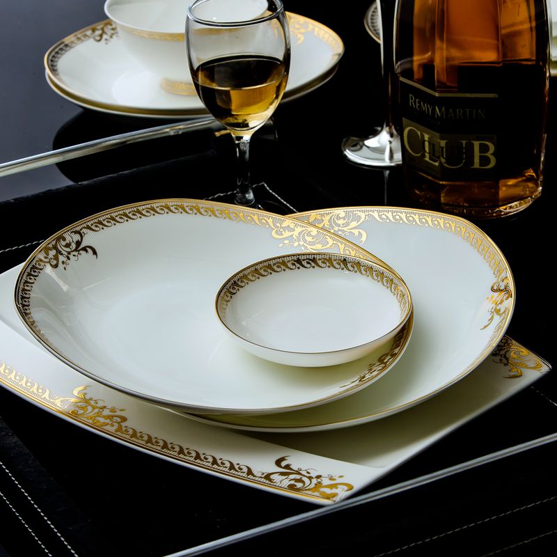 Chinese style household dish plate of jingdezhen ceramics from 61 European ipads China tableware suit wedding gift wrap and mail