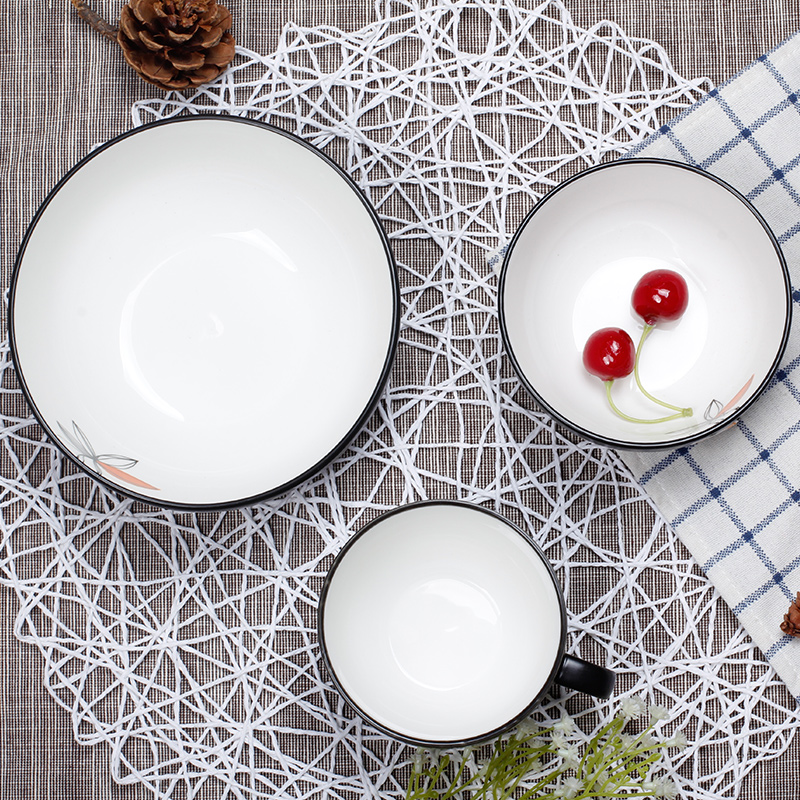 Ya cheng DE bowl dish dish Nordic tableware suit household combination salad bowl picking ceramic dishes suit gift box