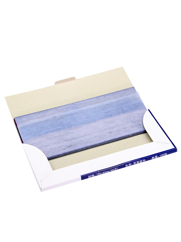 Deli Carbon Paper A4 Double-Sided Handwriting Carbon Paper Blue Financial Invoice General-Purpose Large Sheet Printing Paper Red 48K Carbon Paper Copy Paper Blue 100 Sheets Thin Blue Printing Paper 16K Wholesale