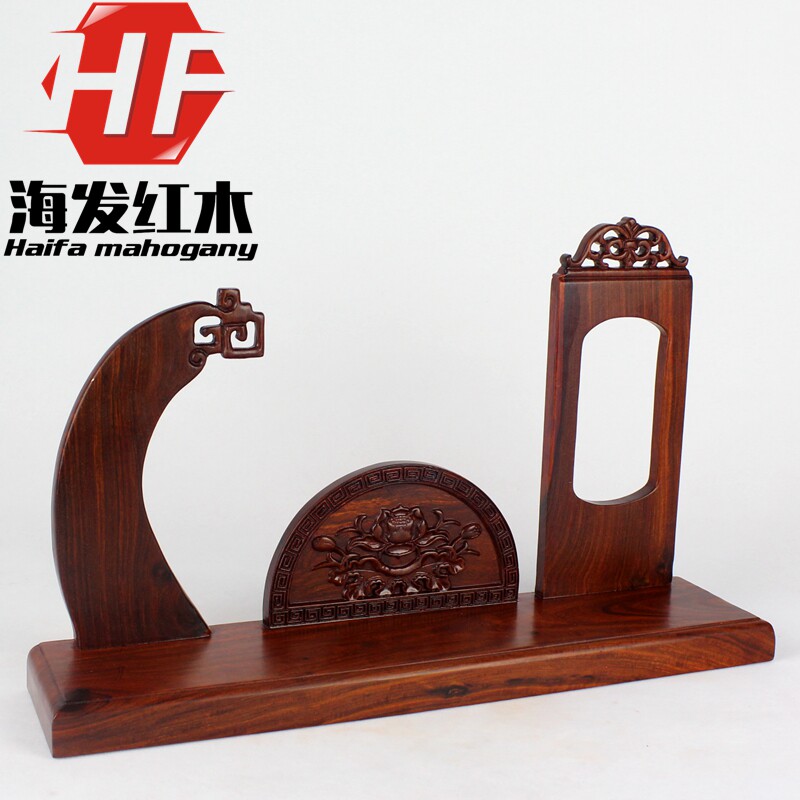 Red Wood Craft Pint Red Sandalwood Hanging Jade Shelf Combined Pendant Jade Board Engraving Jewelry Home Jade Ware Emerald Rack Show-Taobao