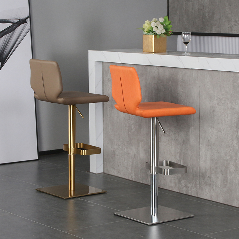 Nordic Stainless Steel Bar Chair Bar Chair Bar Stool Lift Bar Chair Front Desk KTV Bar Special Chair High Foot