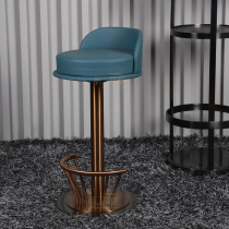 Lifting bar chair light luxury modern simple home rotating high stool backrest bar chair European style high stool fashion