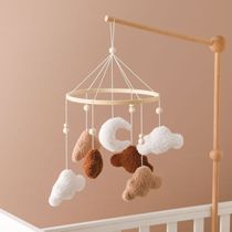 ins crib wooden bracket rod newborn bedside bed bell pendant hanging rattle childrens soothing toy