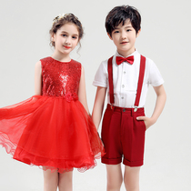 Childrens Day Performance Costume Kindergarten Chorus Performance Boys with Pants Girls Princess Dress