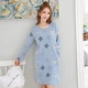 Đặc biệt hàng ngày mùa thu mới phiên bản Hàn Quốc của đồ ngủ học sinh nữ dài tay cotton XL phục vụ đêm mùa đông váy cho người trung niên