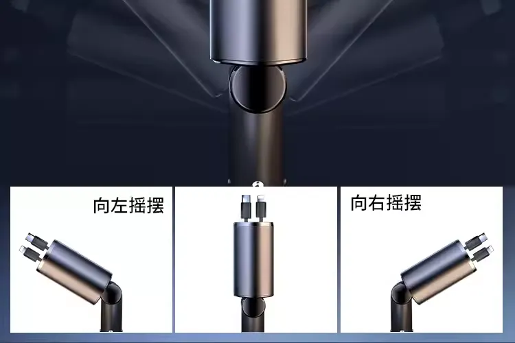 Car charger one drag four super fast charging car cigarette lighter pd fast charging telescopic line mobile phone conversion plug
