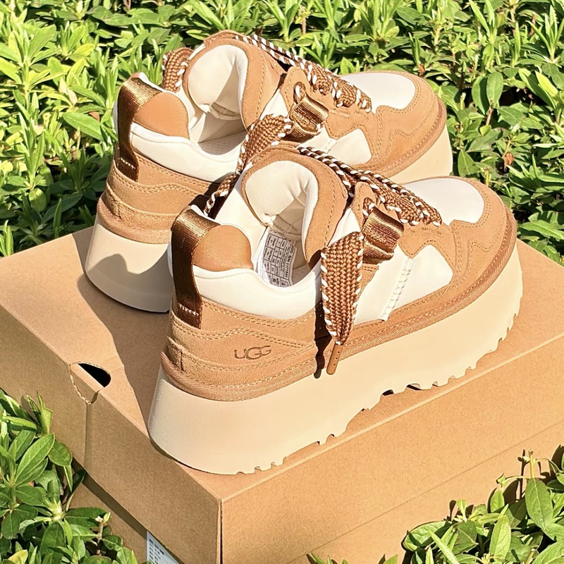 Ugg Astromel Mel Cow Split Leather Nylon Fashionable and Comfortable Lifestyle Casual Shoes 1171541