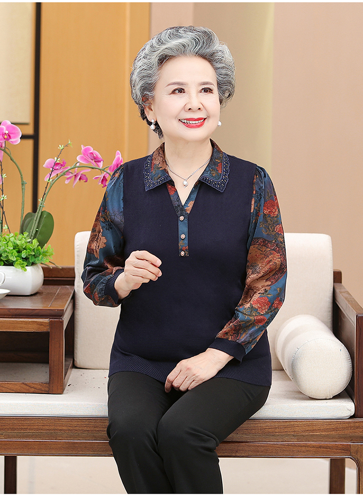 E5801 1120K ÁO THUN NỮ TAIRYA DÀI TAY MÙA HÈ TRUNG NIÊN KÍN CỔ THỜI TRANG NỮ G04 SẢN PHẨM MỚI