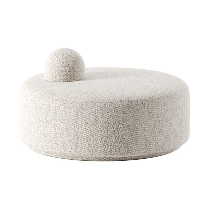 Nordic lamb velvet shoe changing stool cloakroom stool light luxury sofa stool round foot living room cloth pier small stool