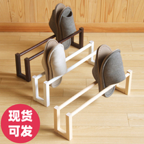 Beech shoe rack exported to Japan simple creative solid wood shoe rack porch living room bathroom waterproof toilet toilet