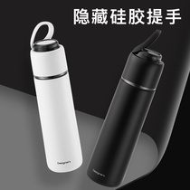 Creative personality trend stainless steel thermos bottle mens portable simple student cup female intelligent temperature measuring kettle