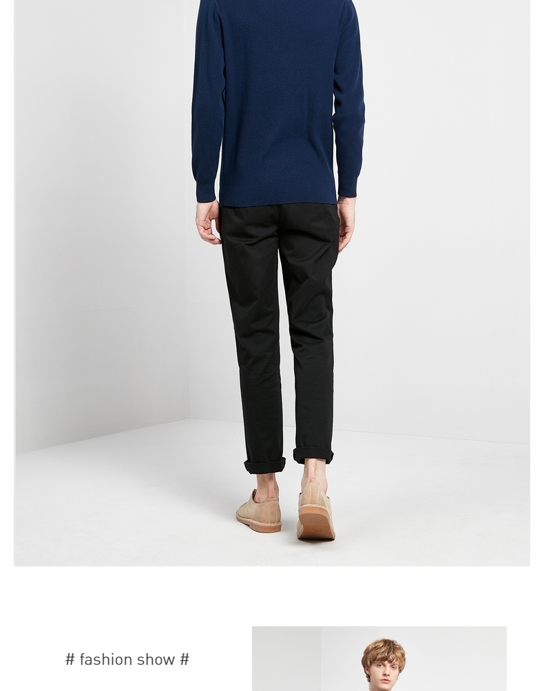 Baleno Benny Road Casual Quần nam Tide thương hiệu co giãn Quần chân mỏng siêu quần cháy quần nam W - Quần Harem quần vải nam
