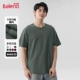 【Чистый хлопковый короткий рукав】 серо-зеленый#твердый цвет