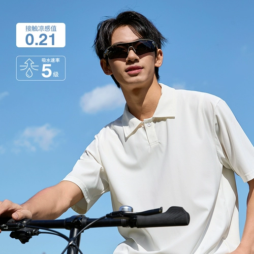 Шелковая летняя модная трендовая универсальная футболка polo для отдыха