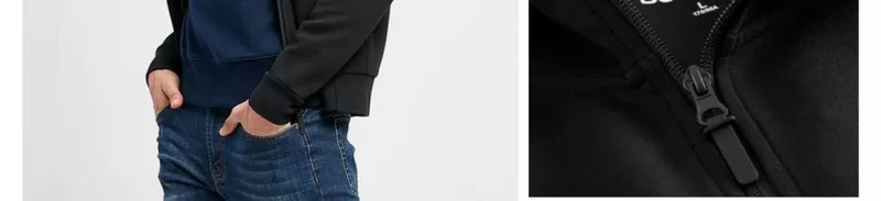 Baleno Baleno Jacket Giới trẻ Thể thao Zipper Zipper Áo khoác trùm đầu Áo len Z - Cao bồi