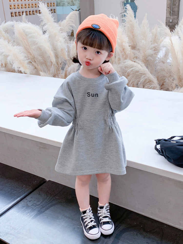 Girls dress autumn 2021 new child princess dress Western school Korean version of the children's suit female baby net red skirt
