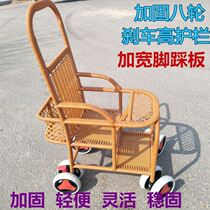 Baby bamboo rattan simple trolley summer breathable ultra-light Children Children baby can sit on recliner summer cool