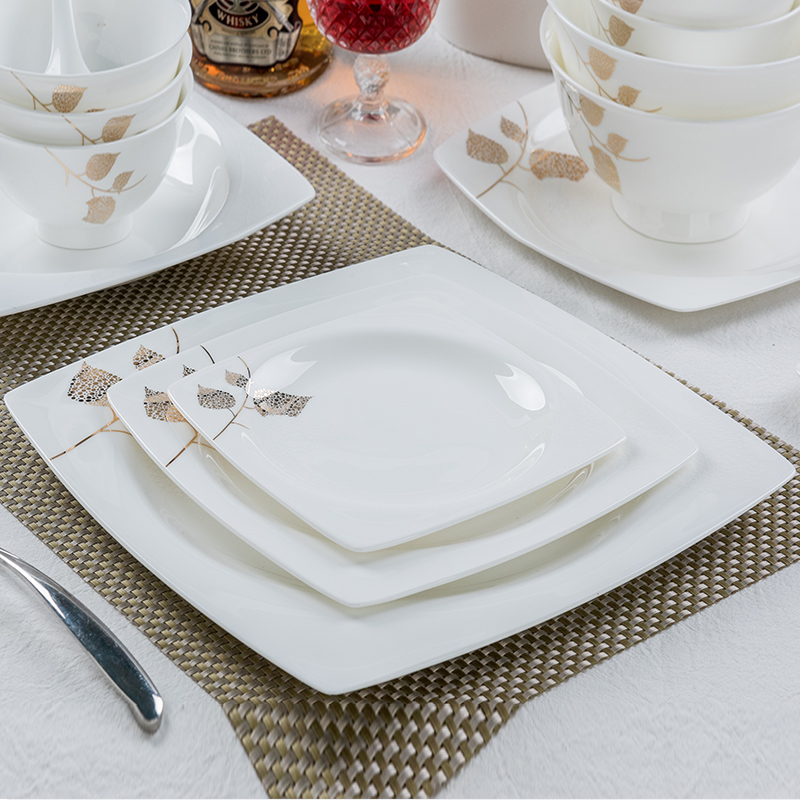 "According to the ipads China tableware dishes suit household European dishes contracted ceramic plate parts with small bowl