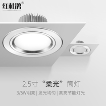 2 5 inch downlight led ceiling light Corridor embedded living room simple modern background wall 3W ceiling aisle bucket light