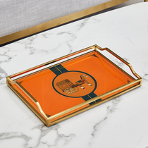 Nordic coffee table table ornaments tray set toilet sink perfume storage rectangular porch ins Wind