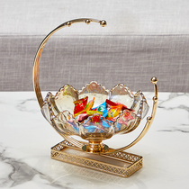 Net red fruit plate with candy candy plate decoration office front desk modern fruit plate household living room coffee table