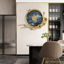 Light luxury Net red clock clock clock living room home fashion modern simple non-perforated pure copper art atmospheric wall