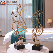 Entrance Modern gold metal European style light luxury style ornaments Model room living room art creative home furnishings
