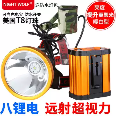 Night fishing hernia LED headlight charging super bright head-mounted flashlight miner lamp fishing light