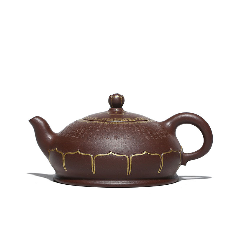 Yixing masters are it pure manual teapot undressed ore kung fu tea cup teapot heart sutra Buddha lotus POTS