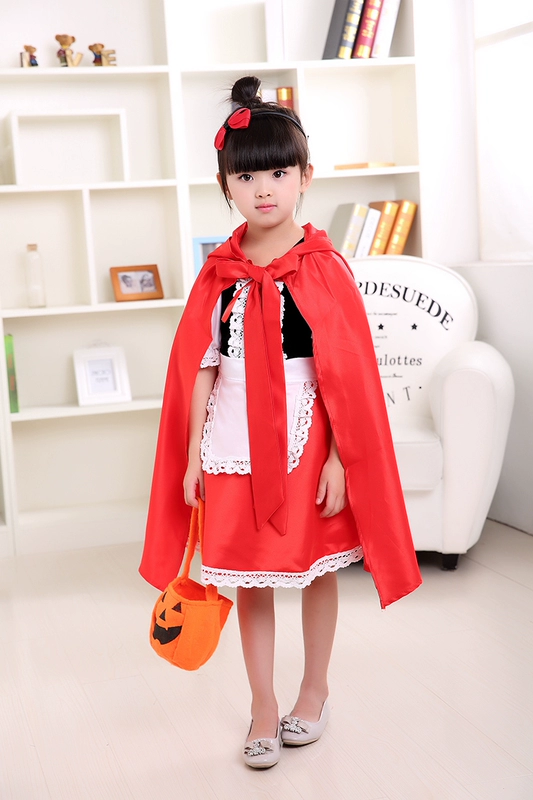 Halloween trẻ em Cô bé quàng khăn đỏ trang phục cô gái mới biết đi váy công chúa cosplay trang phục hóa trang phụ nữ - Trang phục