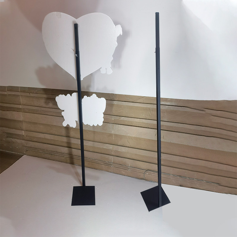 Black telescopic pole support frame sub-column floor lifting pipe KT bracket exhibition board wedding celebration background mantle arrangement props-Taobao