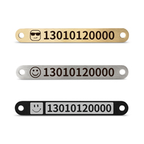 Smiley face series Metal temporary parking number plate brass stainless steel car mobile license plate lettering