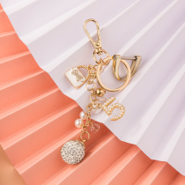 Small drill key chain pendant car key ring pendant cute female Net red envelope bag hanging