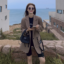 Casual Trituality Card Its Color Suit Jacket Woman 2022 Spring Autumn New Korean Version Loose Student 100 Hitch Suit Jacket