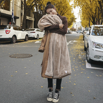 Korean teas burst plus suede thickened overknee long section tooling Pike cotton clothes woman 2021 Winter new closedown cotton clothing