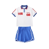 Спортивный костюм для мальчиков, детская форма, футболка, комплект, популярно в интернете, короткий рукав