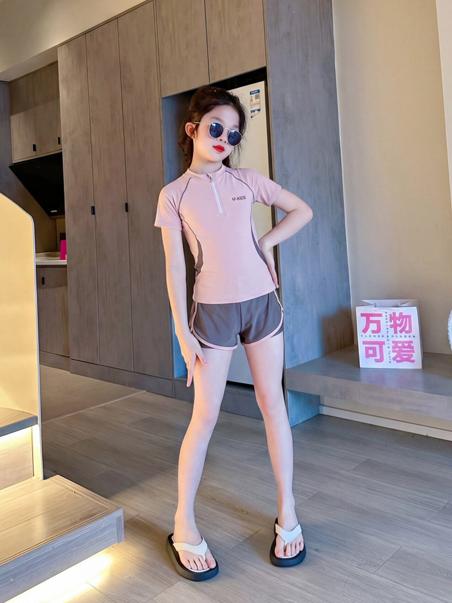 女童游泳衣分体中大童女孩泳衣2026夏季新款儿童速干专业训练泳装 — 9