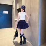 Детская юбка, летняя одежда, черные штаны