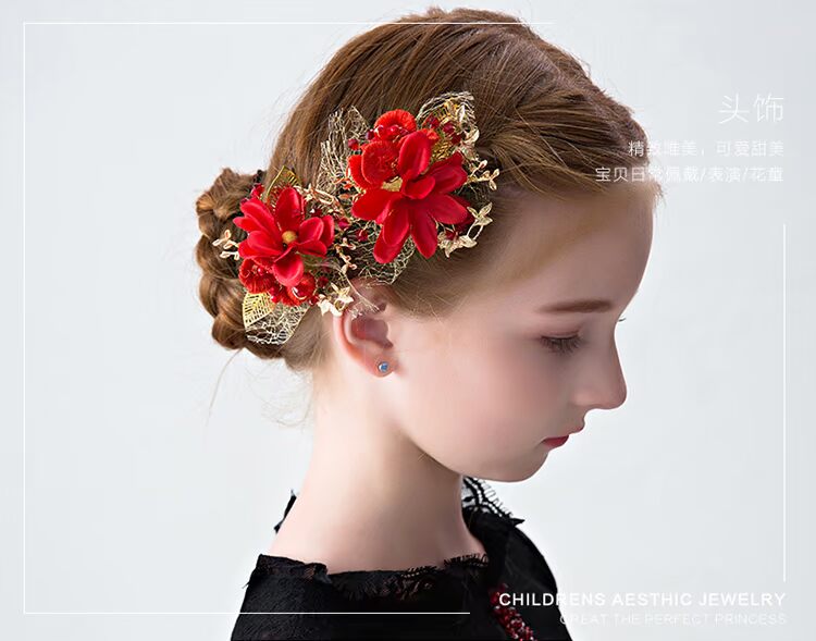 Phụ nữ hoa tiara kẹp tóc kẹp tóc phụ kiện hoa trắng hoa cô gái năm mới phụ kiện hiệu suất cô gái kẹp tóc kẹp tóc em bé