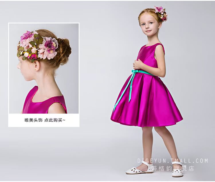 Trẻ em ăn mặc cô gái hoa cưới cô gái lớn cậu bé phiên bản công chúa Hàn Quốc cô gái trình diễn trình diễn váy váy tutu set vest cao cấp 3 chi tiết cho bé trai