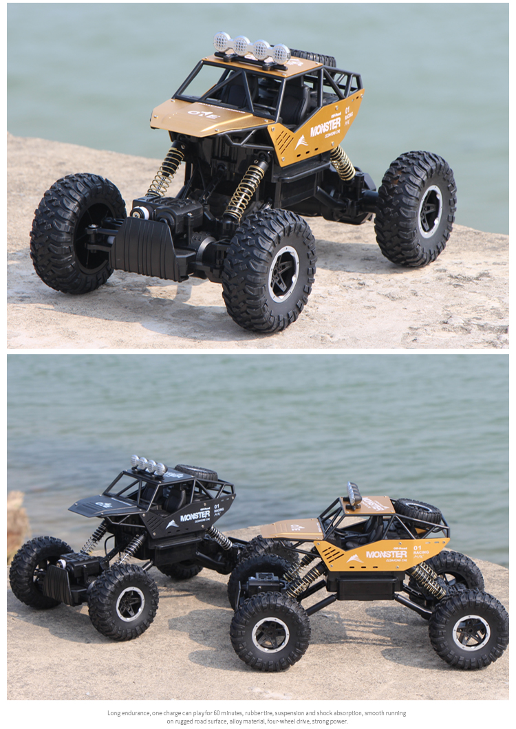 Siêu hợp kim điều khiển từ xa off-road vehicle bốn bánh lái xe leo xe tốc độ cao điều khiển từ xa xe sạc trẻ em cậu bé đồ chơi mô hình