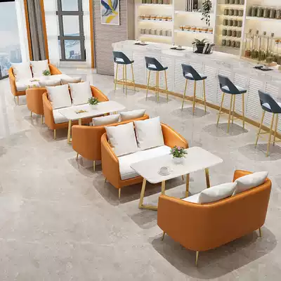 Net red coffee shop dining room milk tea shop sofa chair combination hotel sample house display center to negotiate reception guests sofa deck