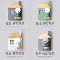 Childrens wall lamp boy room bedside lamp cartoon Small House modeling Nordic creative eye protection bedroom desk lamp
