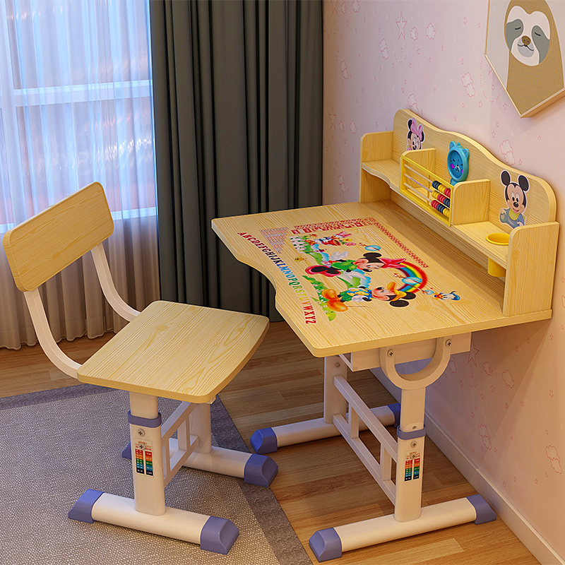 Children's study desk desk primary school student writing desk and chair set simple homework desk boy and girl lifting desk