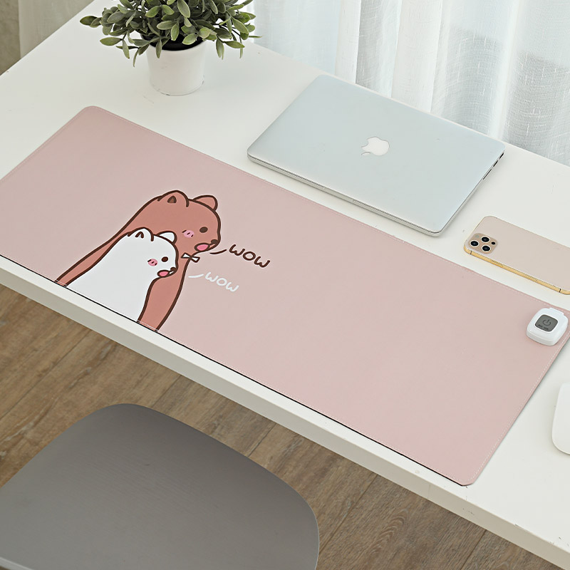 Heated mouse pad cartoon large note office software desktop oversized usb warmer flashlight competitive personality students learn to write hand warmer pad computer keyboard pad girl creative winter table warmer pad
